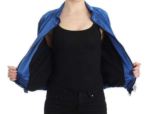 GF Ferre Blue Bomber Jacket Coat Blazer Short Nylon